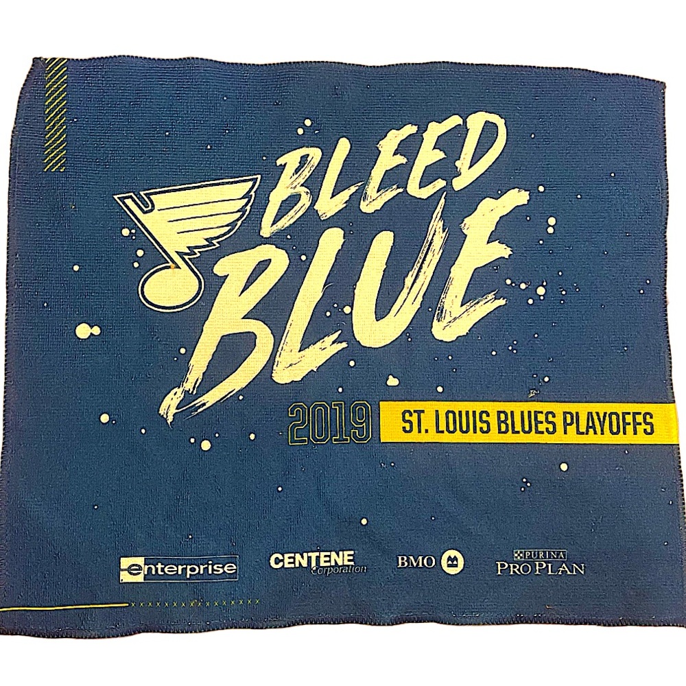 Blues Hockey 2019 Playoffs Towel Stanley Cup STL | Sports Memoriabila Bleed Blue